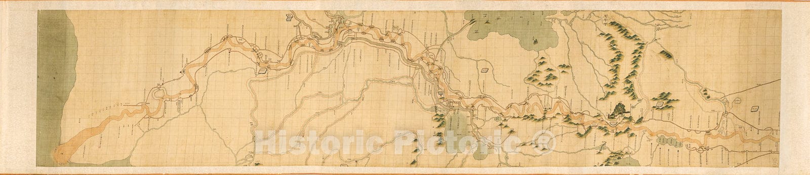 Historic 1750 Map - Huang He nan he tu