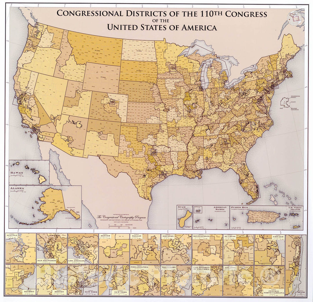Historic 2006 Map - Congressional districts of The 110th Congress of The United States of America