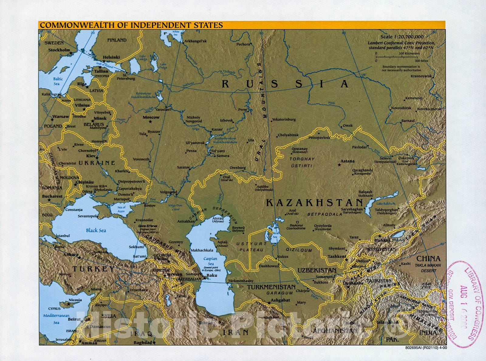 Historic 2000 Map - Commonwealth of Independent States.