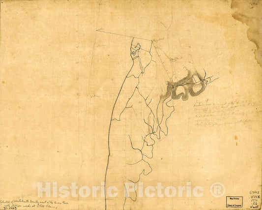 Historic 1776 Map - Westchester County Coast, New Rochelle to Horseneck River: Unfinished.
