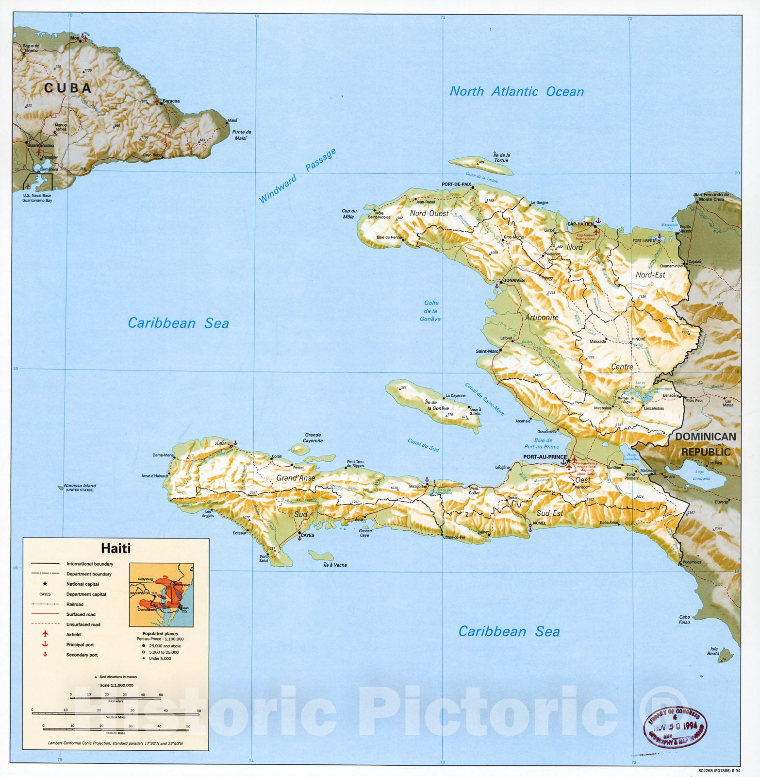 Historic 1994 Map - Haiti.