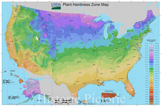 Historic 2005 Map - USDA Plant Hardiness Zone map : United States