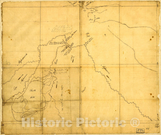 Historic 1798 Map - Bend of The Missouri River
