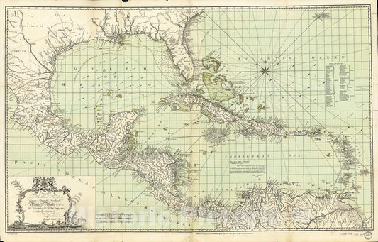 Historic 1774 Map - to His Royal Highness. George Augustus Frederick. Prince of Wales This Chart of The West Indies, 2