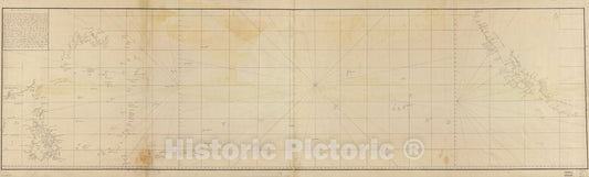 Historic 1784 Map - Map of Pacific Ocean Between The Coast of California and Mexico and Japan, Philippines, and The Coast of China