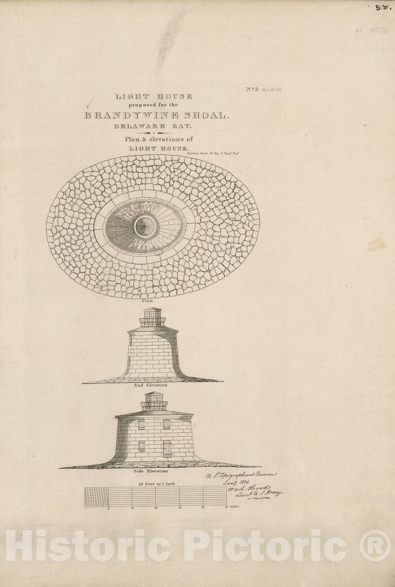 Historic Map - A Collection of maps, Charts, Drawings, surveys, etc, Light House 1