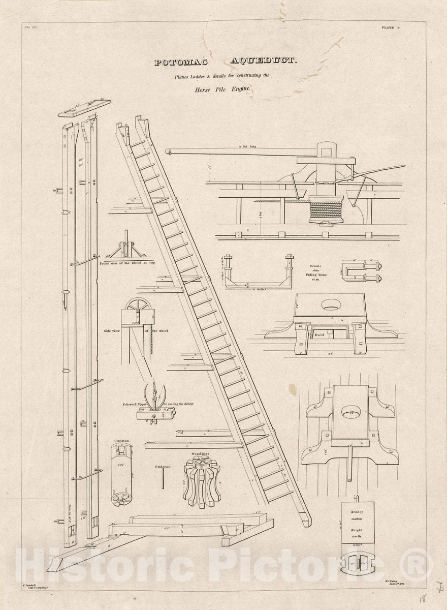 Historic Map - A Collection of maps, Charts, Drawings, surveys, etc, published from time to time, by Order of The Two Houses of Congress : United States - Operation of The derricks
