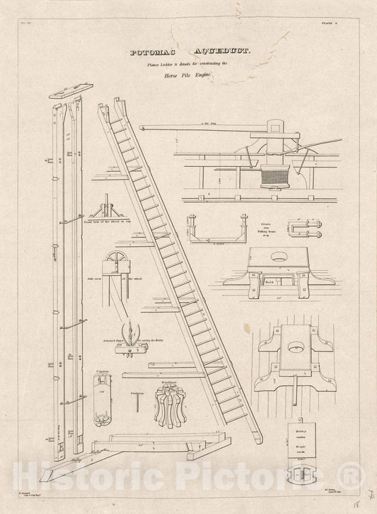 Historic Map - A Collection of maps, Charts, Drawings, surveys, etc, published from time to time, by Order of The Two Houses of Congress : United States - Operation of The derricks