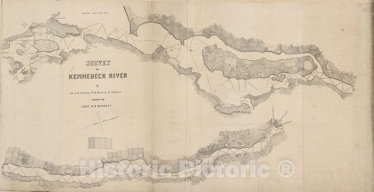 Historic Map - A Collection of maps, Charts, Drawings, surveys, etc, Survey of Kennebeck River (Maine) 1