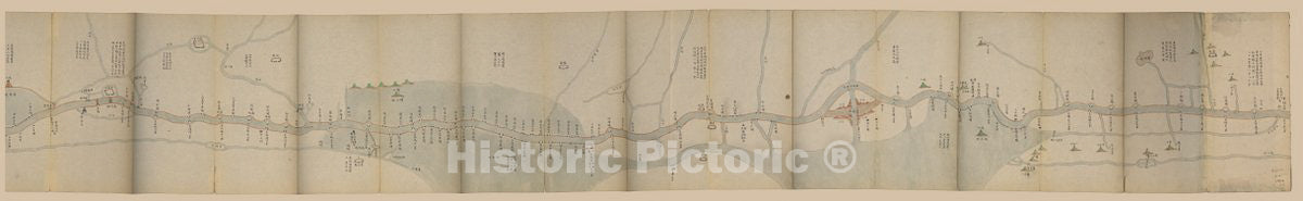Historic 1855 Map - Shandong Tong Sheng Yunhe Qing xing Quan tu.
