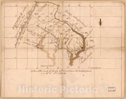Historic Map - A Plan of The County of Fairfax on Potomack River The Middle of which is in 39, 12 No. Latitude.