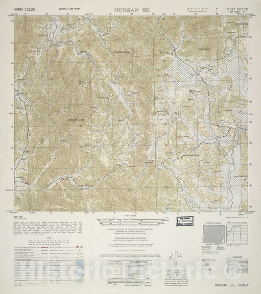 Historic 1952 Map - Korea 1:25,000