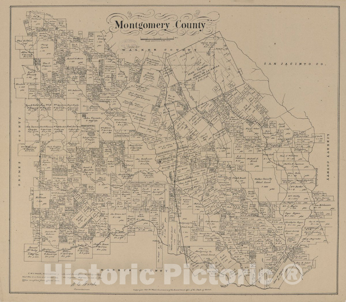 Historic 1880 Map - Montgomery County.