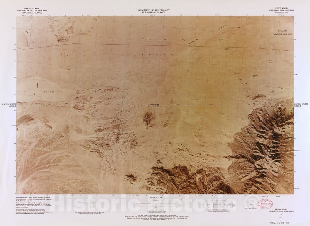 Historic Map - Color Image map : Ports of Entry, United States-Mexican Border - Astin Spring, AZ - Sonora (1982)