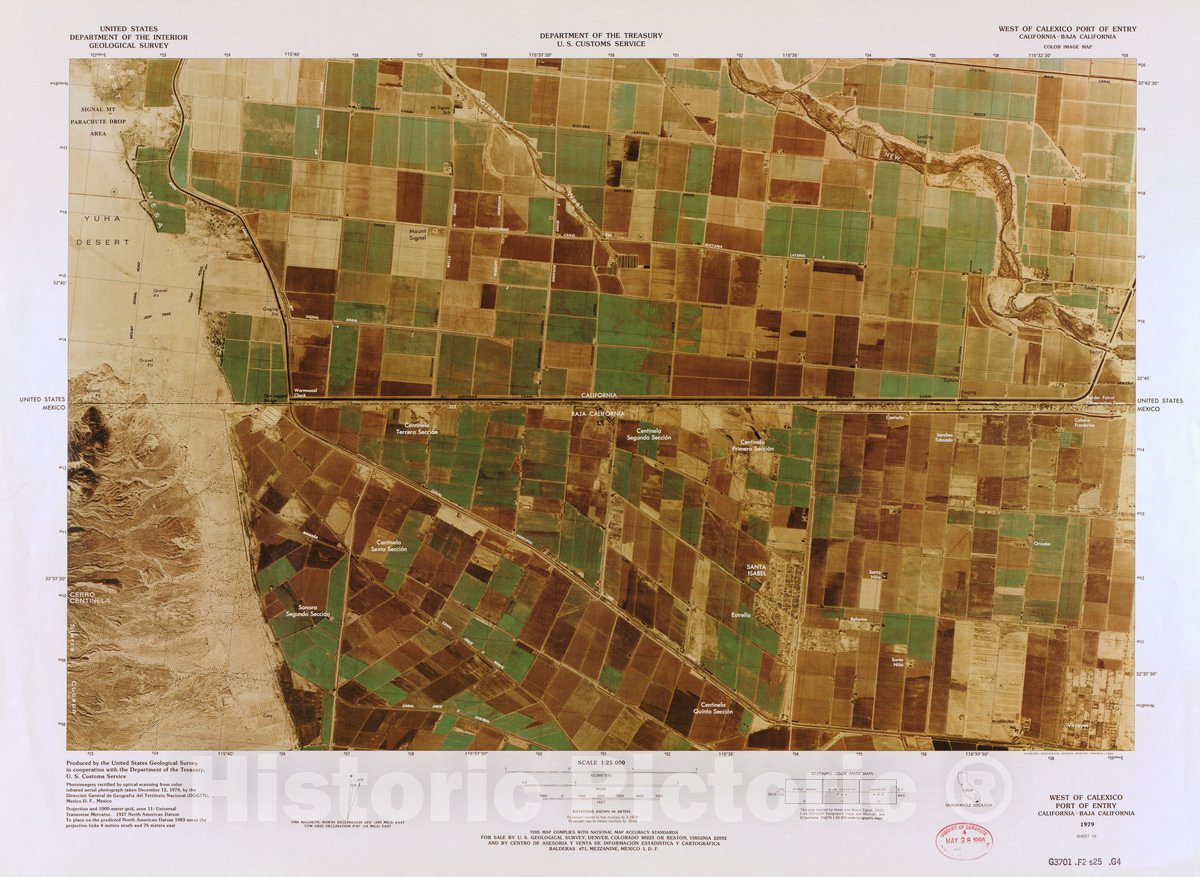 Historic Map - Color Image map : Ports of Entry, United States-Mexican Border - Astin Spring, AZ - Sonora (1982)