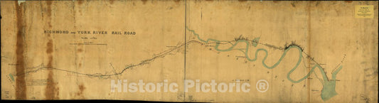Historic 1864 Map - Richmond and York River Railroad