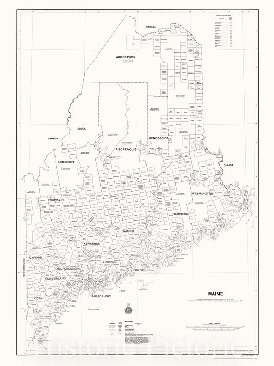 Historic 1980 Map - Maine