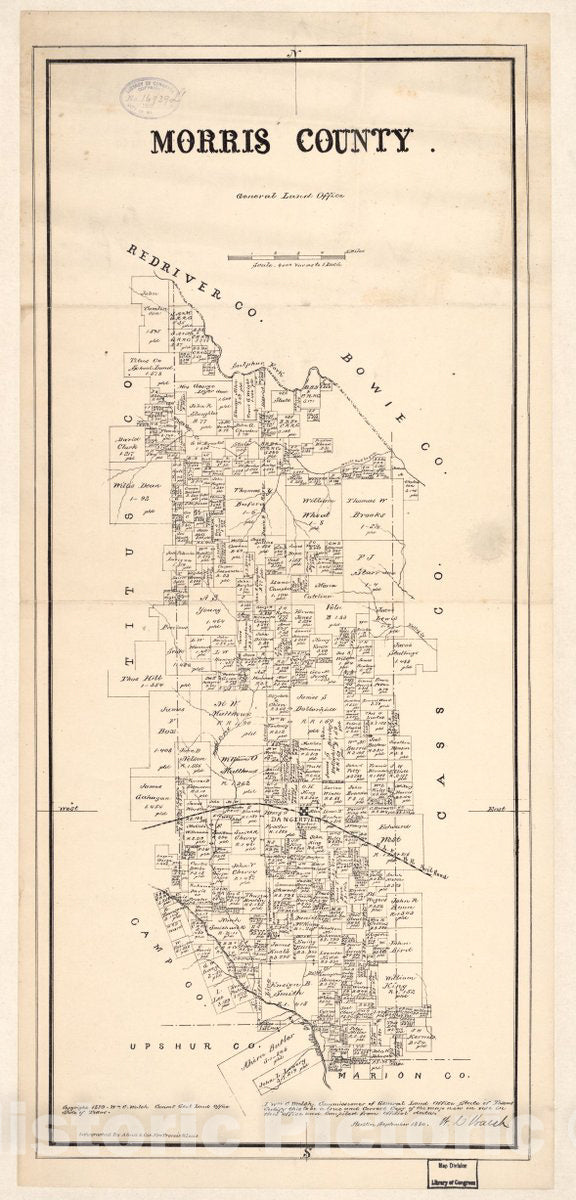 Historic 1880 Map - Morris County : General Land Office