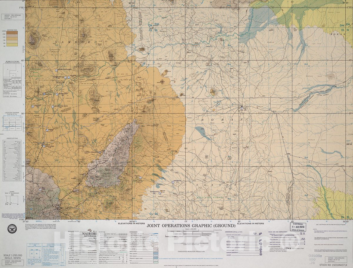Historic Map - Joint Operations Graphic (Ground). - Isiolo, Kenya