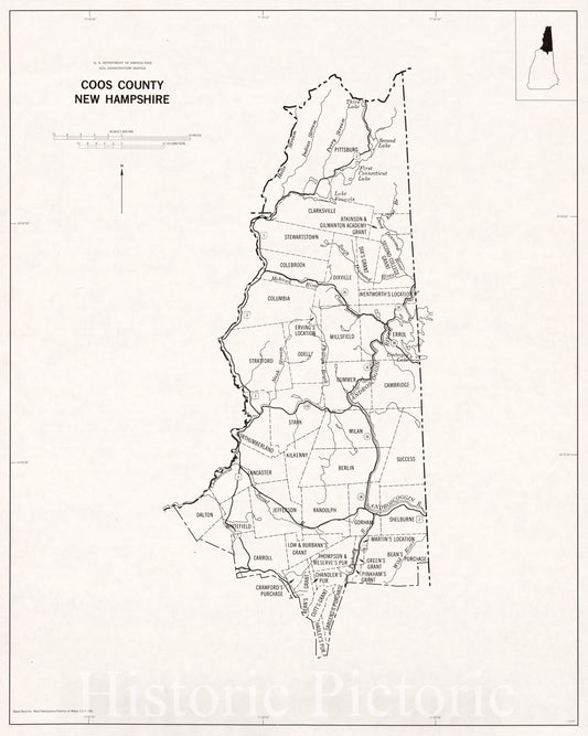 Historic 1979 Map - Coos County, New Hampshire