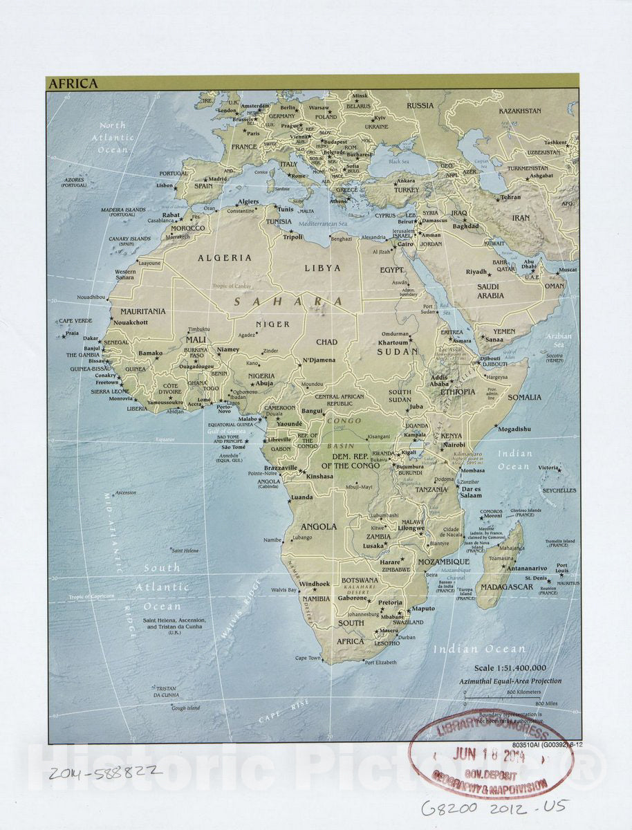 Historic 2012 Map - Africa.
