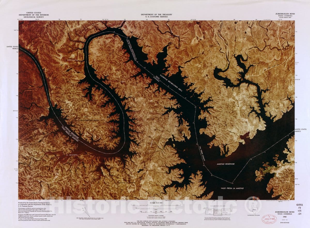Historic Map - Color Image map : Ports of Entry, United States-Mexican Border - Astin Spring, AZ - Sonora (1982)