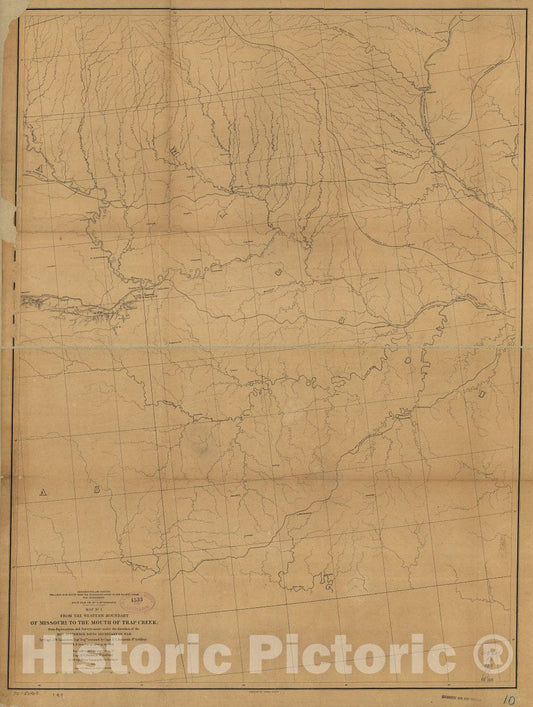 Historic 1855 Map - Explorations and surveys for a Rail Road Route from The Mississippi River to The Pacific Ocean. Route Near The 38th & 39th Parallels.