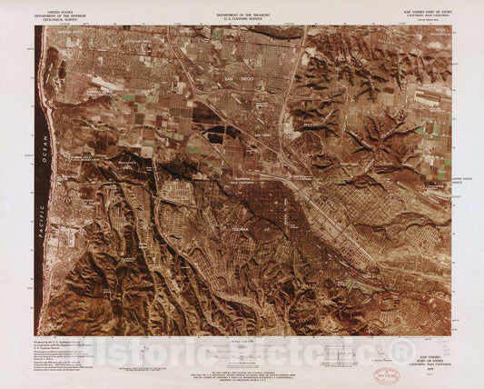 Historic 1979 Map - Color Image map : Ports of Entry, United States-Mexican Border