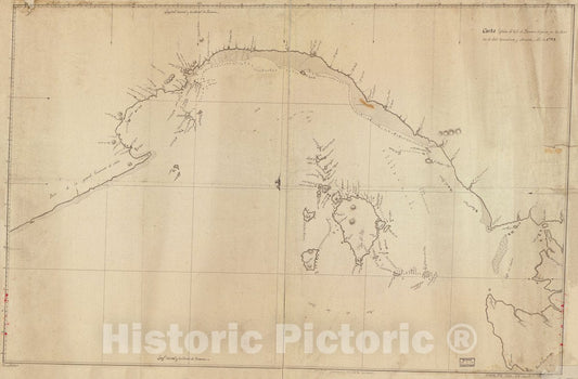 Historic 1793 Map - Carta esfÃ©rica del Golfo de Panama