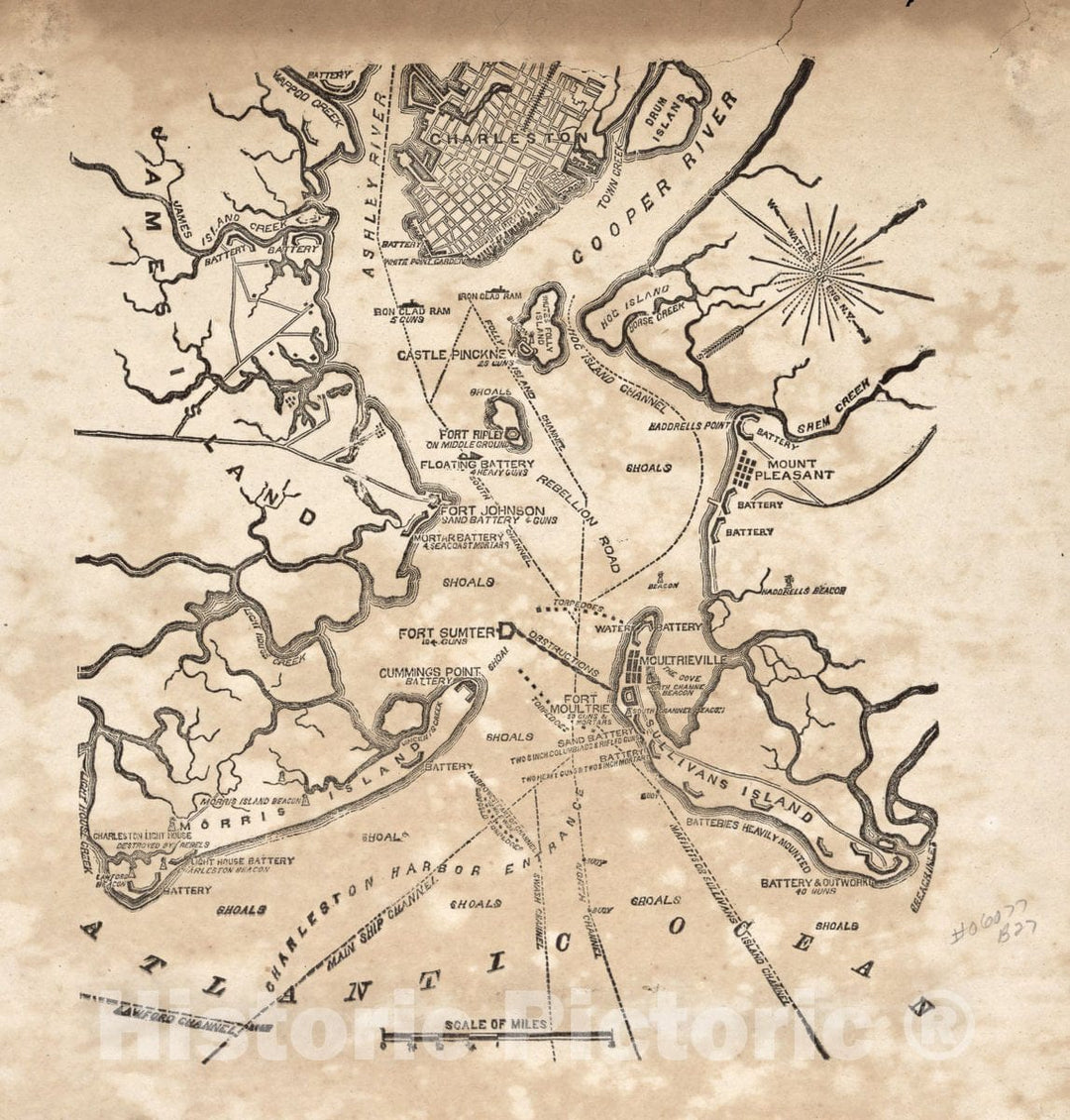 Historic Map - Civil War Proof maps : United States. - Charleston, SC and Vicinity