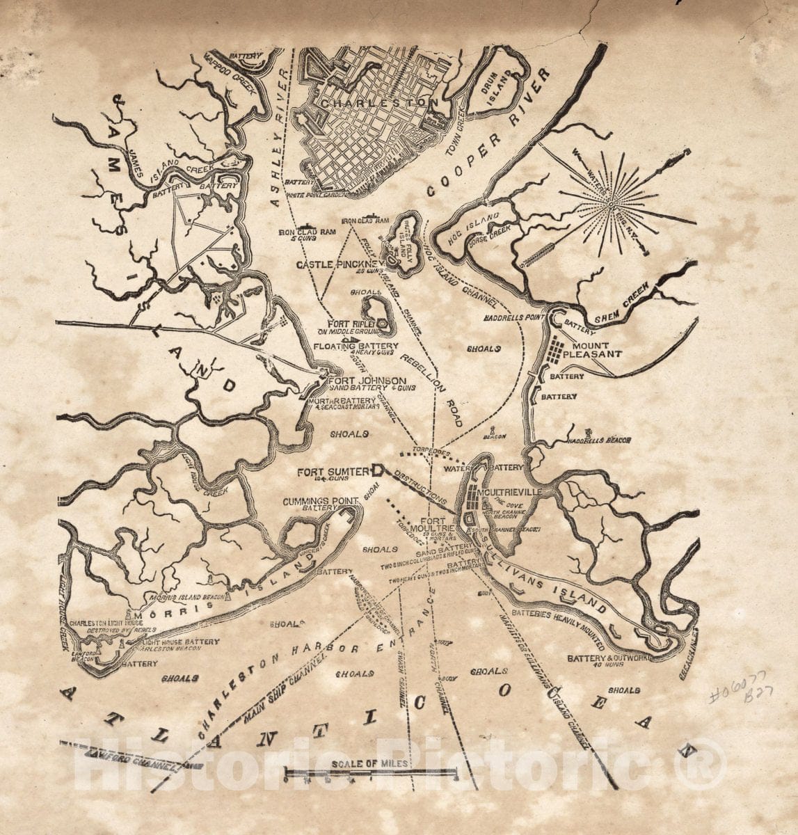 Historic Map - Civil War Proof maps : United States. - Charleston, SC and Vicinity