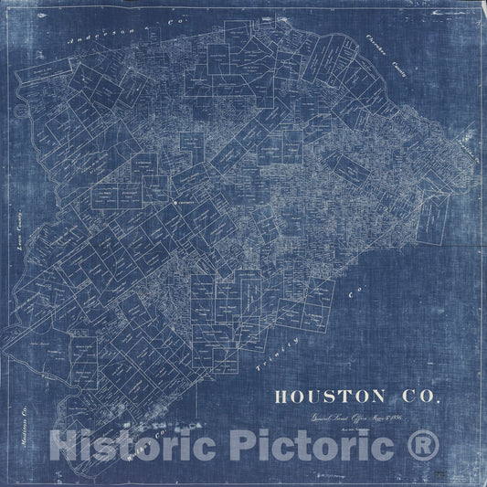 Historic 1896 Map - Houston Co.