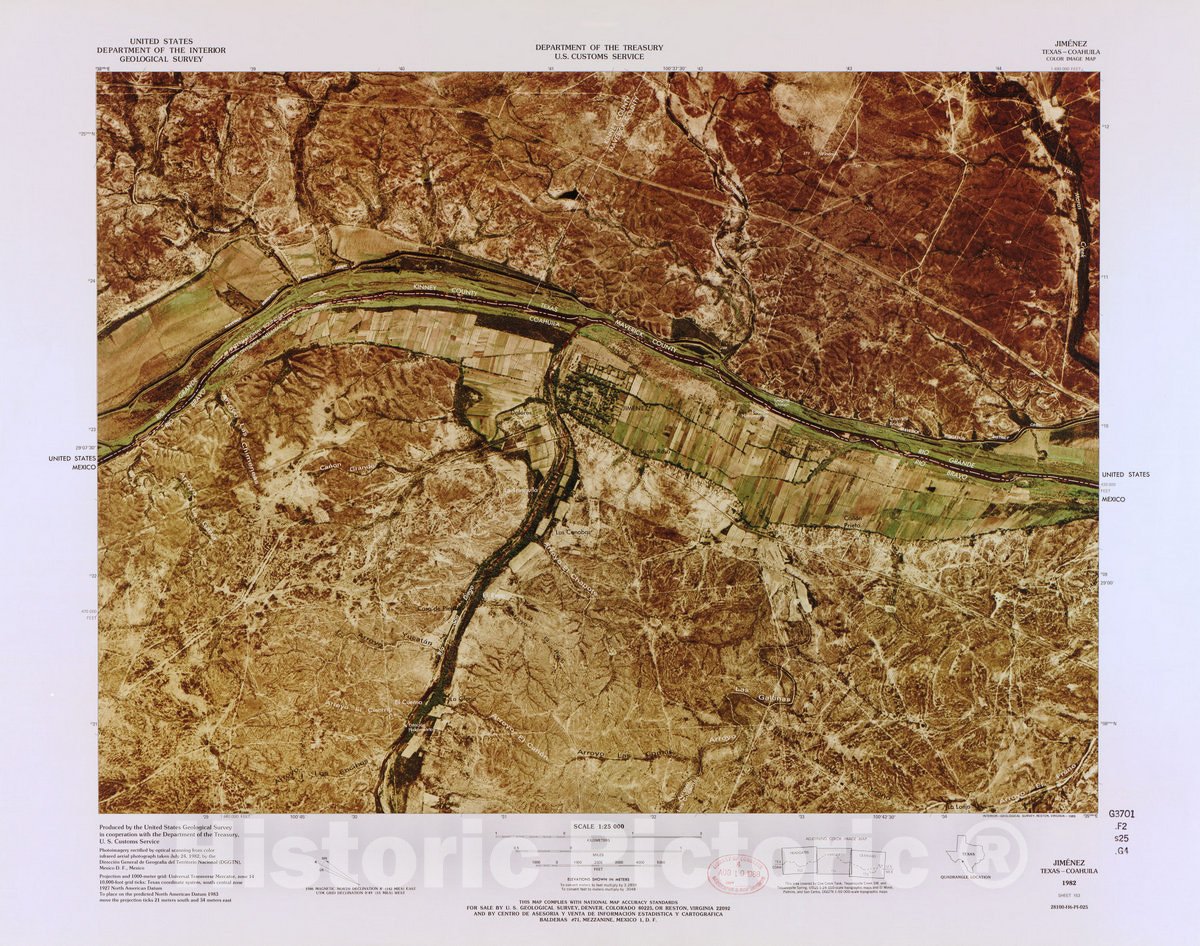 Historic Map - Color Image map : Ports of Entry, United States-Mexican Border - Astin Spring, AZ - Sonora (1982)