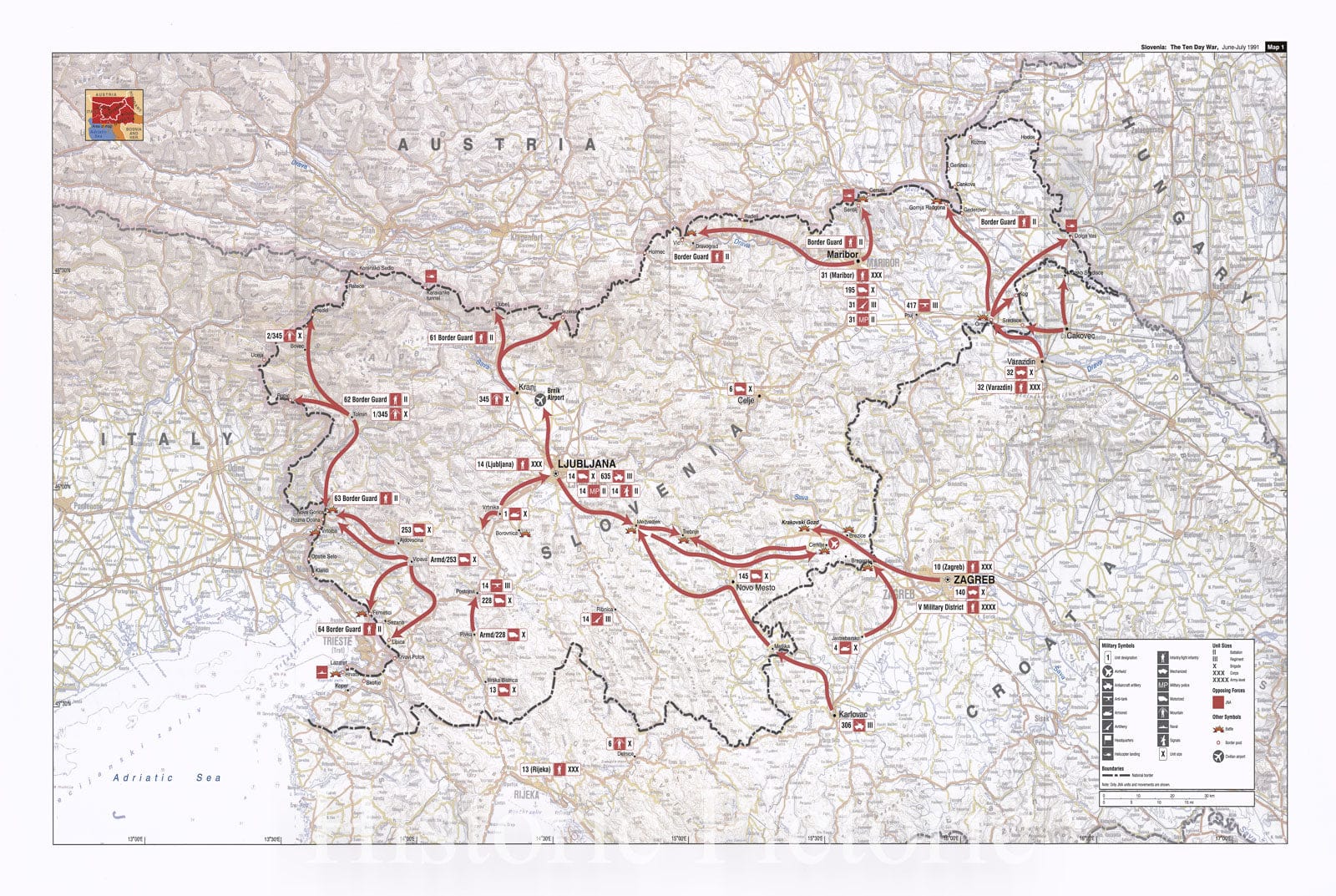Historic 2002 Map - Balkan battlegrounds