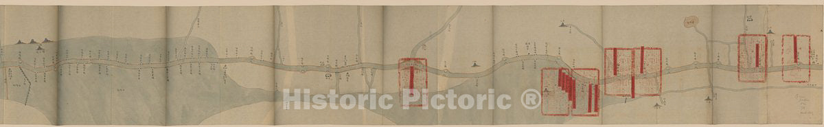 Historic 1876 Map - Yun jia bu Shang xia Quan liu ting Guangxu er nian Qiang xiu gong Cheng zi gu tu.