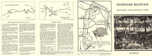 Historic 1959 Map - Kennesaw Mountain National Battlefield Park, Georgia.