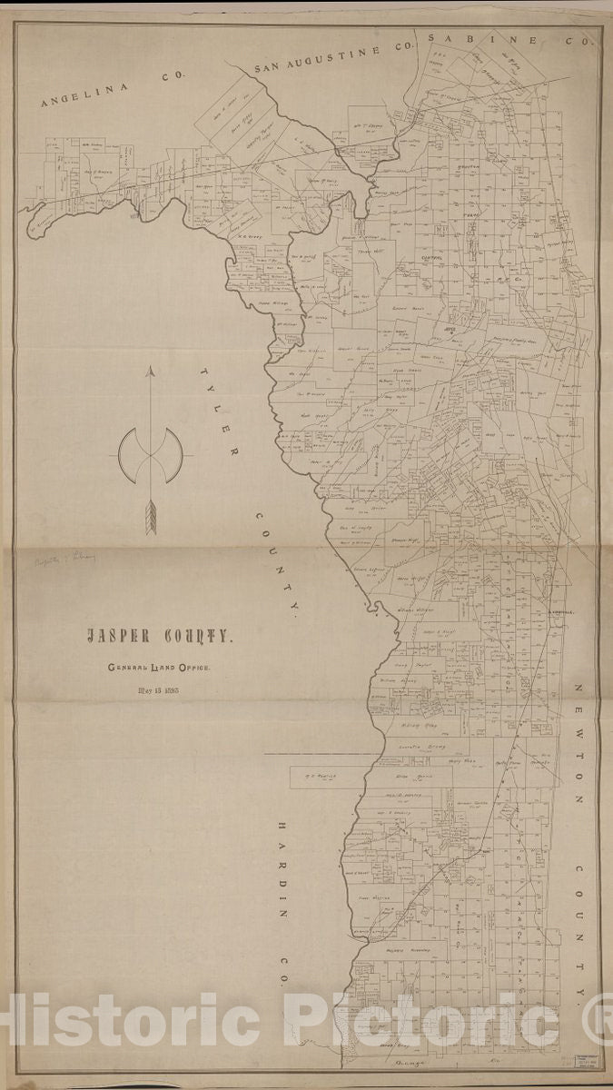 Historic 1898 Map - Jasper County