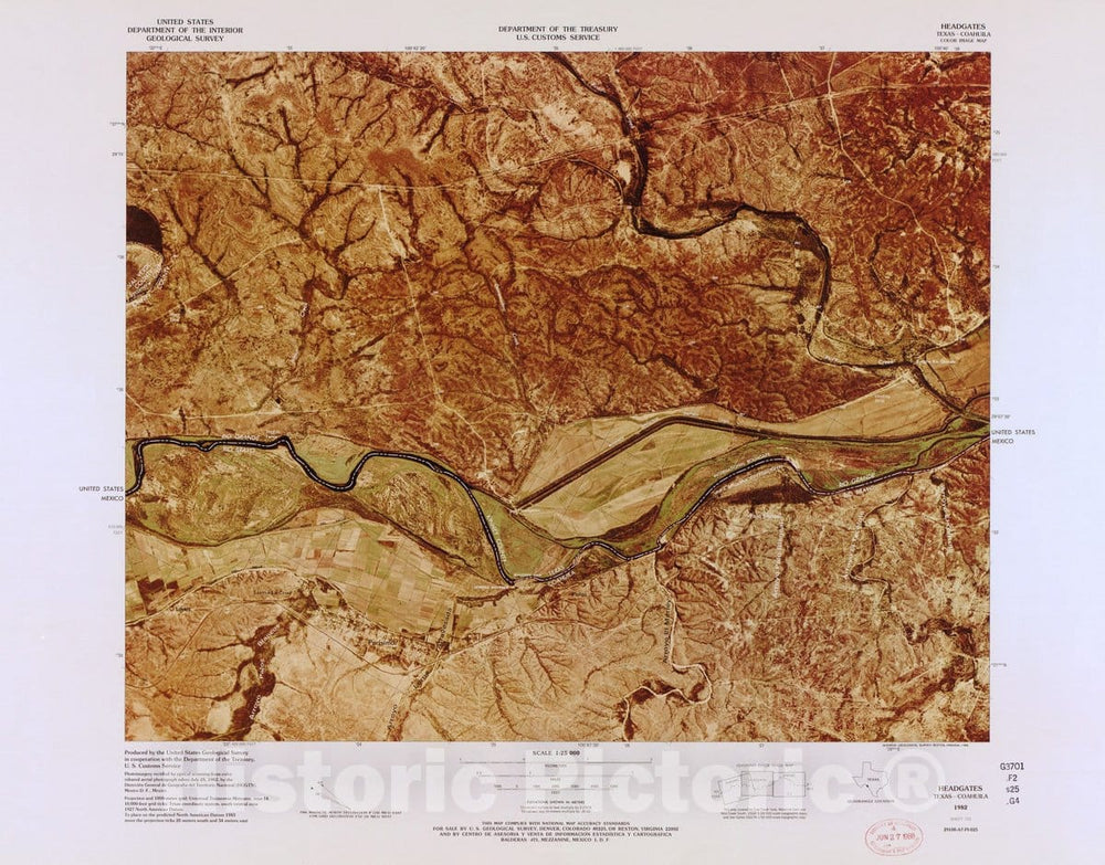 Historic Map - Color Image map : Ports of Entry, United States-Mexican Border - Astin Spring, AZ - Sonora (1982)