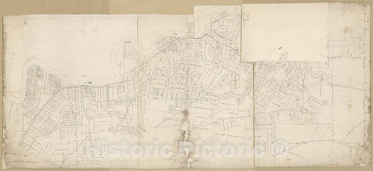Historic 1805 Map - Map of Area from Rio Iberville to Thompson's Creek Along The Mississippi River, Spanish West Florida, Districts of Manchac, Baton Rouge, and Feliciana