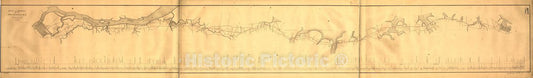 Historic 1860 Map - Plan and Profile of The Phil. W. & Balt. R.R, A.D. 1860.
