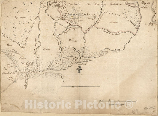 Historic 1800 Map - Map of The Rigolet and The Mouth of The Pearl River, Louisiana and Mississippi