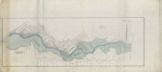 Historic 1900 Map - Map of landholdings Along The Anacostia River in Washington, D.C.