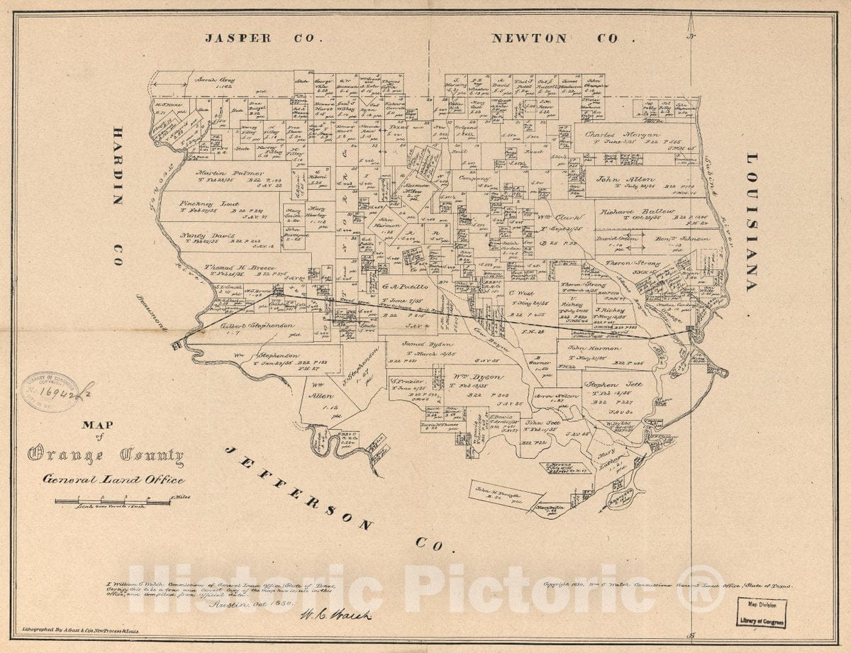 Historic 1880 Map - Map of Orange County.