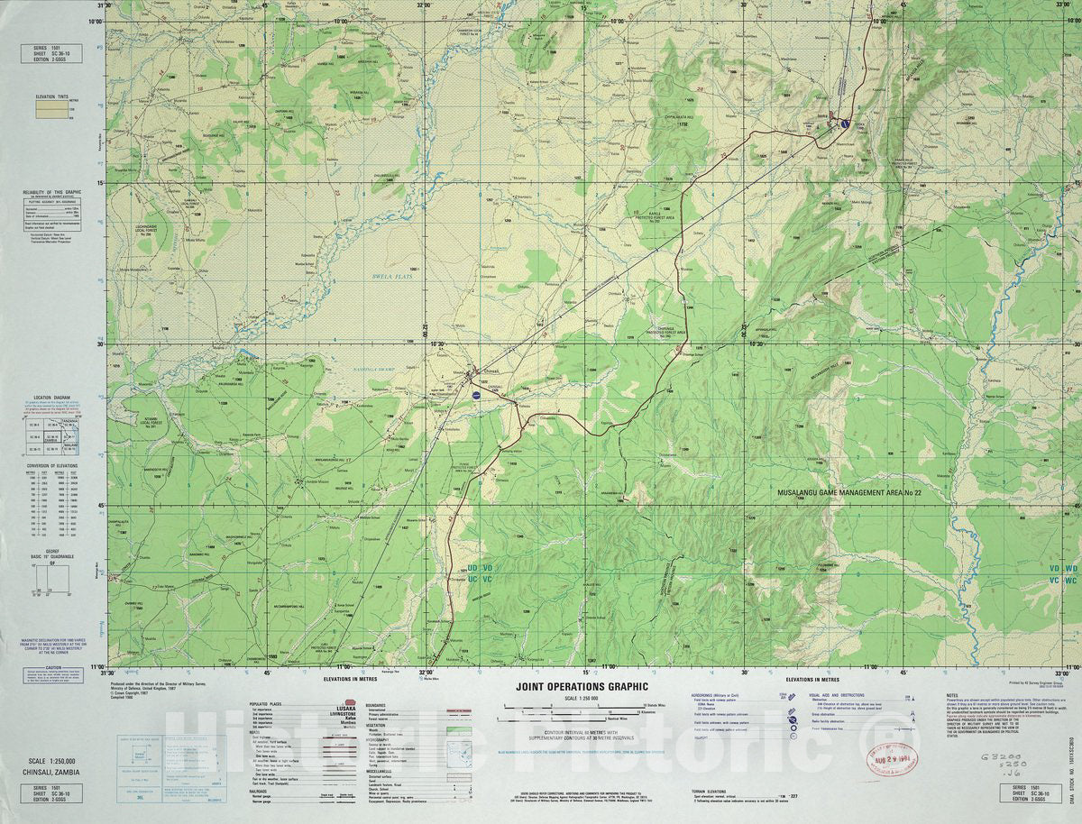 Historic Map - Joint Operations Graphic (Ground). - Chinsali, Zambia