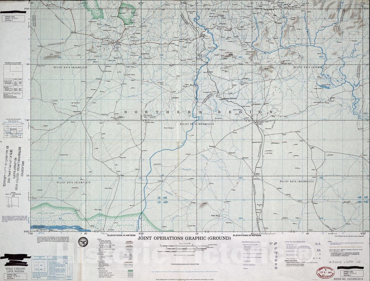 Historic Map - Joint Operations Graphic (Ground). - Lafia, Nigeria