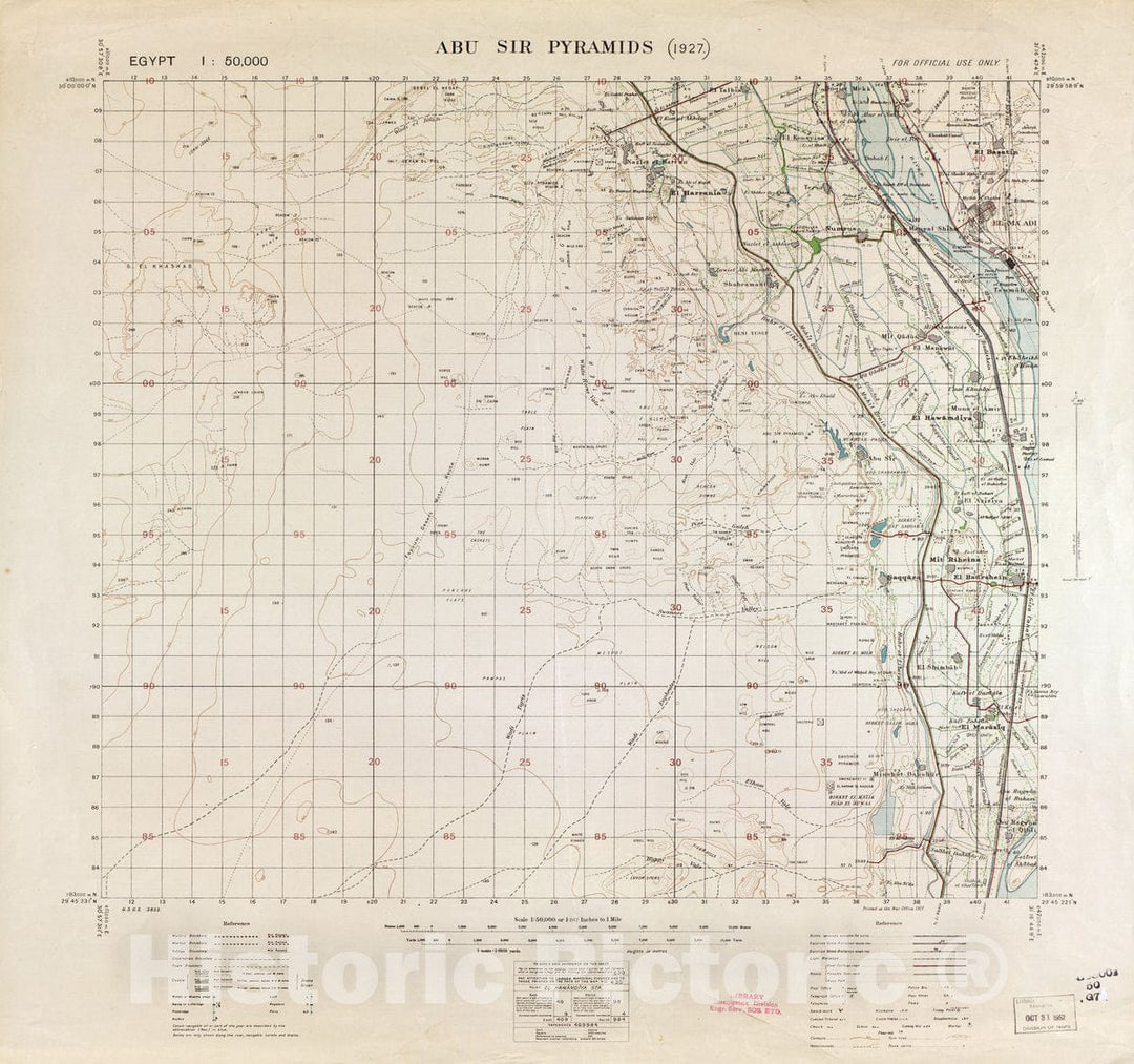 Historic 1926 Map - Egypt 1:50,000.