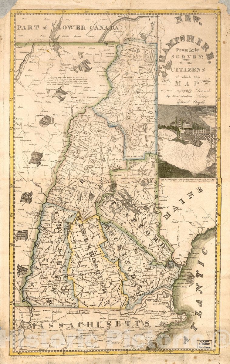 Historic 1817 Map - New-Hampshire : from Late Survey