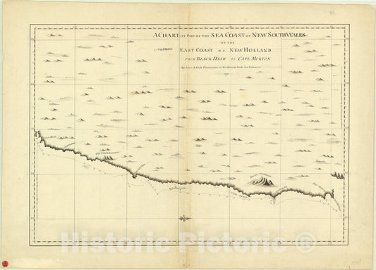 Map : Southeast coast of Australia 1771, A Chart of part of the sea coast of New South Wales on the east coast of New Holland from Black Head to Cape Morton