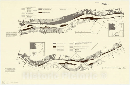Map : Aswan reservoir 1968 7, Desert and river in Nubia : geomorphology and prehistoric environments at the Aswan reservoir , Antique Vintage Reproduction