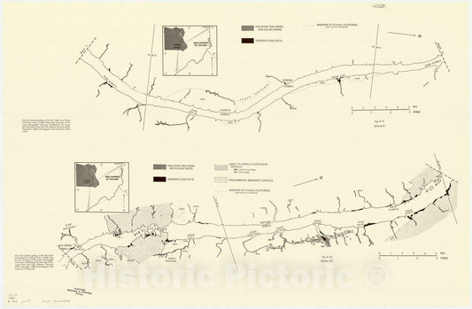 Map : Aswan reservoir 1968 4, Desert and river in Nubia : geomorphology and prehistoric environments at the Aswan reservoir , Antique Vintage Reproduction